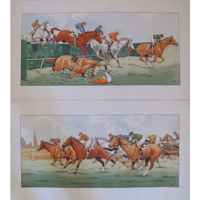 Le Rallic French Horse Racing Posters - Pair For Sale