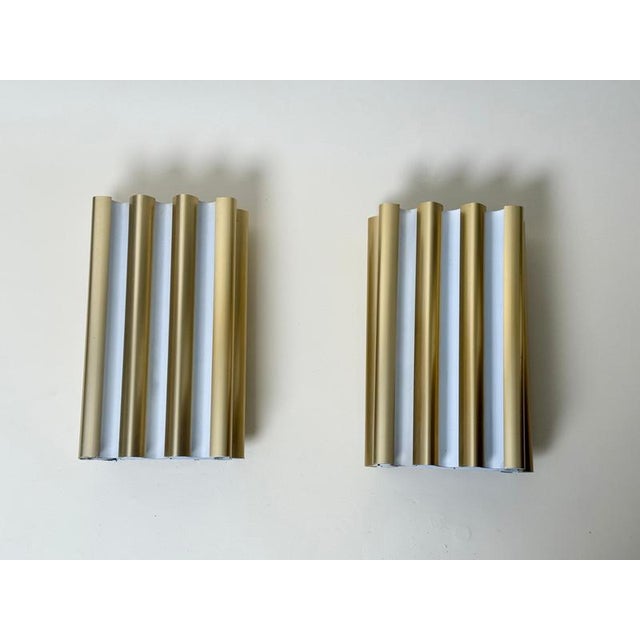 Mid-Century Modern Gold Anodized Aluminum Wall Sconces from Erco, 1960s, Set of 2 For Sale - Image 11 of 15