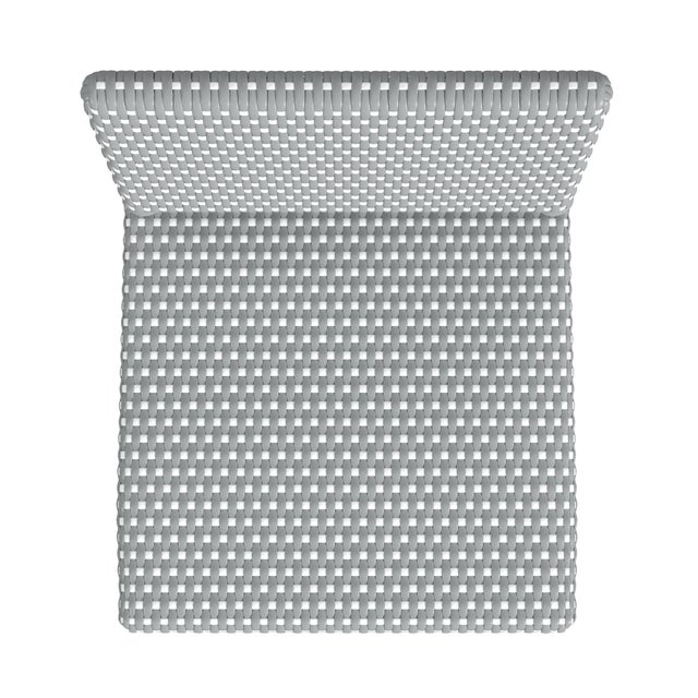 Wood Serienna 24.5 in. Seat Height Rectangular Rattan Low Back Counter Stool, Gray/White Dot / Natural Rattan Frame For Sale - Image 7 of 8