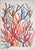 Contemporary 2025, Colorful Marine Vegetations, Large Diptych Coral Reef, Gouache Crayon on Watercolor Paper by Romina Milano- Set of 2 For Sale - Image 3 of 9