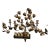 Large Vintage Gold Metal Leaf 7-Candle Wall Candelabra For Sale