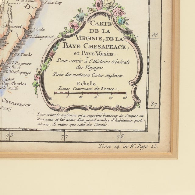 Antique Map of Virginia & the Chesapeake Bay by Jacques-Nicolas Bellin, C. 1750 For Sale - Image 4 of 11