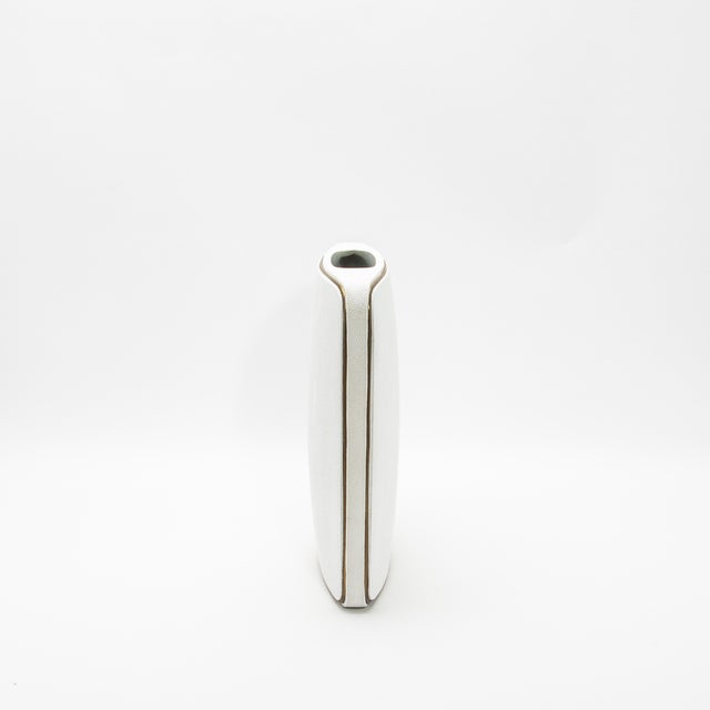 Modern Shagreen Vase With Brass Details by R&y Augousti For Sale - Image 3 of 10