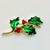 1950s Vintage Americana Boho Chic Christmas Holly Branch Brooch, Mylu Designs. For Sale - Image 4 of 6