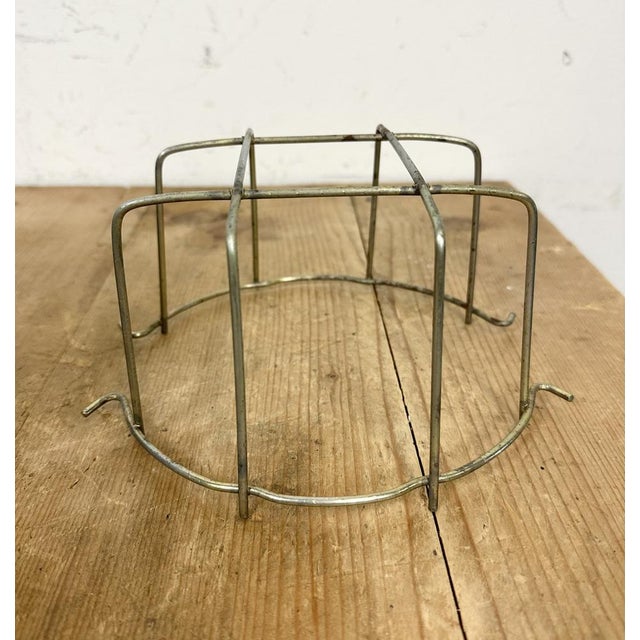 Industrial Grey Aluminium Cage Pendant Lamp, 1970s For Sale - Image 14 of 18