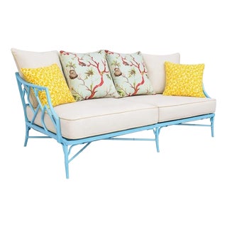 Outdoor Bamboo-Style Sofas by Century Furniture, Set of 2 For Sale
