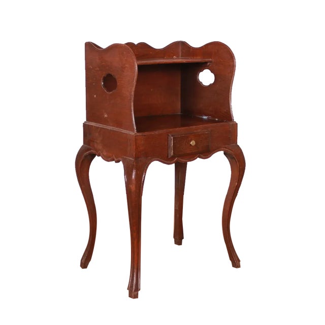 French Oak Bedside Table, 1890s For Sale