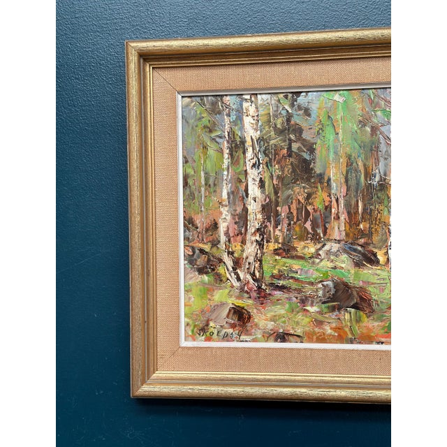 Mid-Century Modern John Sköld, Birch Forest, 1954, Oil on Canvas, Framed For Sale - Image 3 of 18