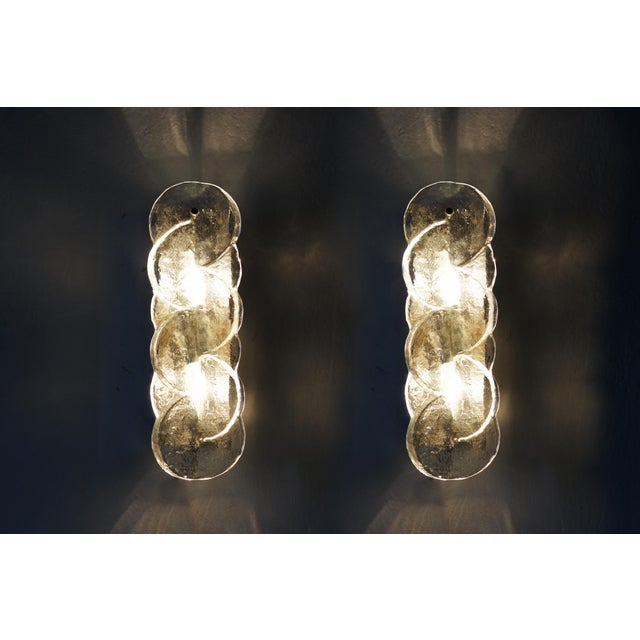 Citrus Wall Lamp in Glass and Metal from Kalmar Franken Kg, Set of 2 For Sale - Image 6 of 7