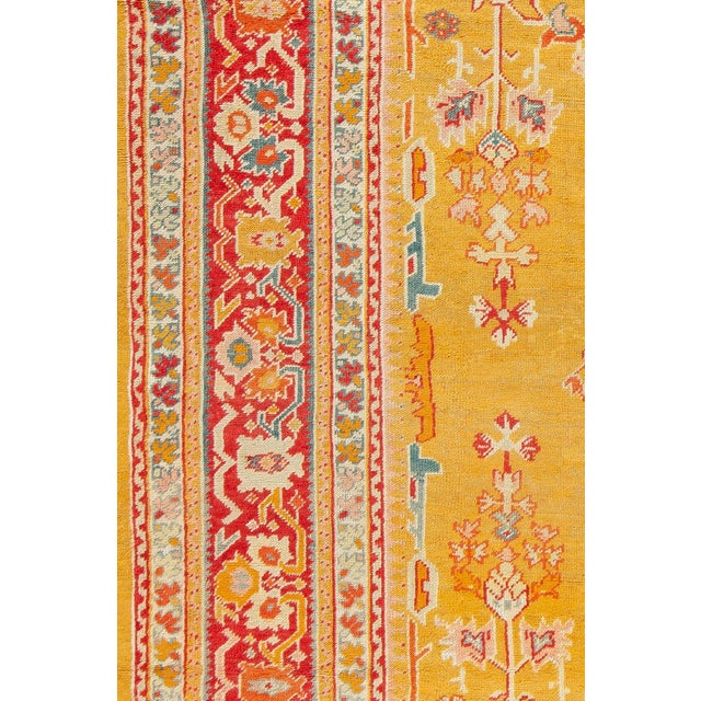 Yellow Antique Zabihi Collection Stunning Sunny Yellow Turkish Ghiordes Rug - 9'10" x 13'10" For Sale - Image 8 of 12