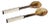 Nadine Horn Salad Server Set with Bone Handle For Sale