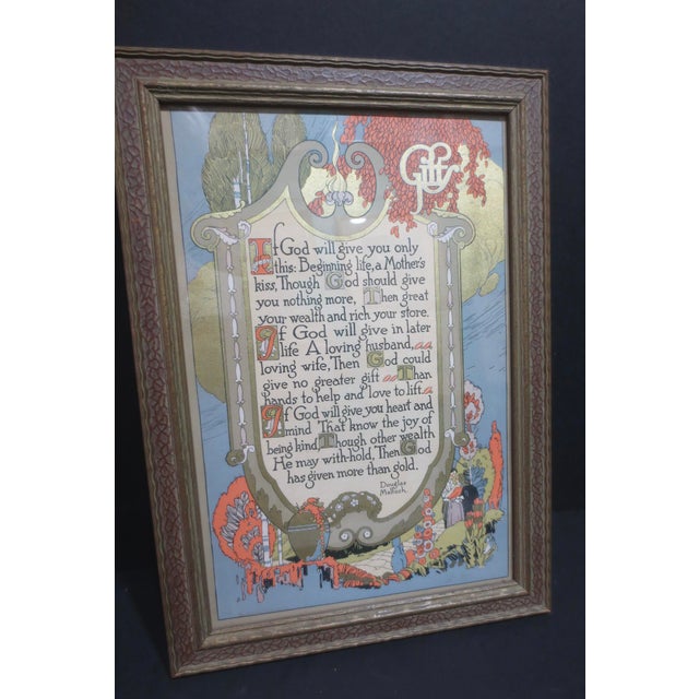 Art Deco art print of the poem Gifts. Large format and impressive design in classic style of French Pochiers. A daily...