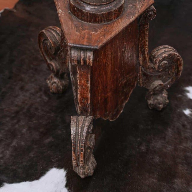 Vintage Wooden Column Candleholder For Sale - Image 6 of 8