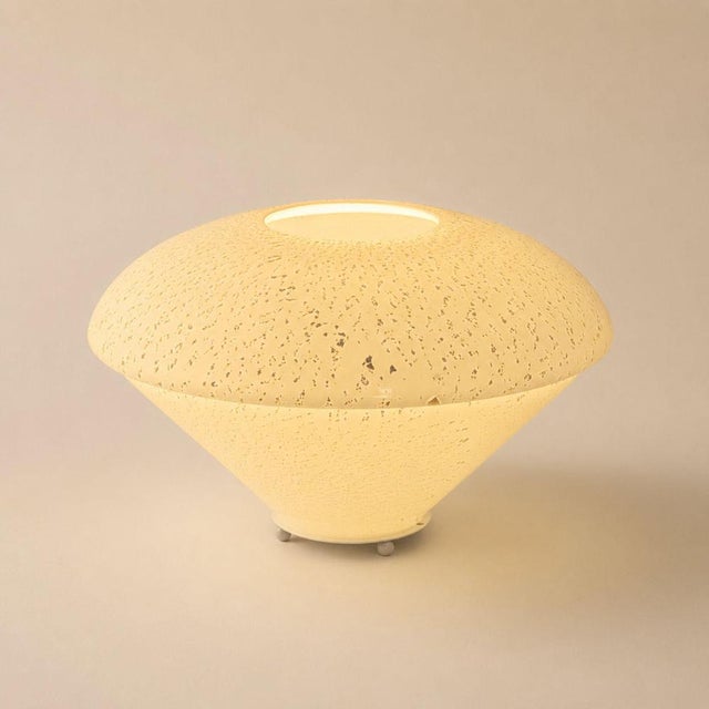 White Murano Glass Tanle Lamp with Silver Leaf, 1970s For Sale - Image 6 of 9