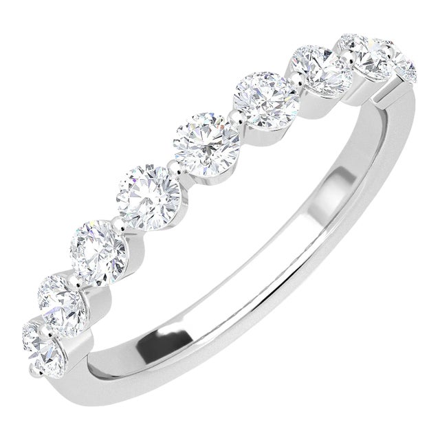 Tanya Round 3/4 Ct Half Eternity Band - Size 8 For Sale
