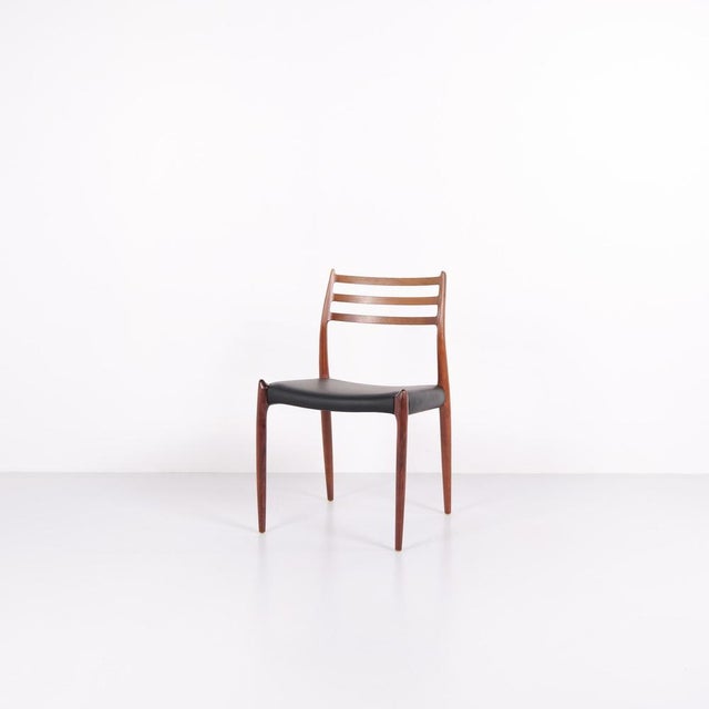 Vintage Model 78 Dining Chairs in Rosewood by N.O.Møller, 1960s, Set of 4 For Sale - Image 3 of 15