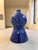 This blue ceramic vase from VEB Töpfereihof Römhild is an original collector's item from the GDR era. It impresses with...