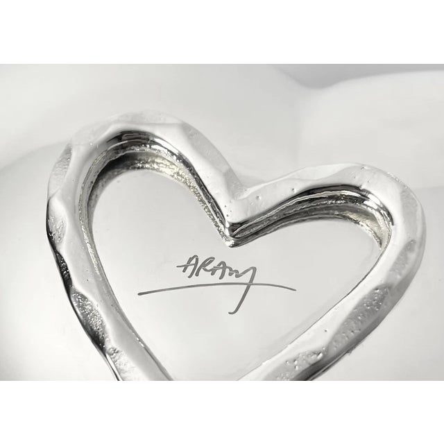Michael Aram Silver & Gold Tone Heart Dish Bowl For Sale In Dallas - Image 6 of 6