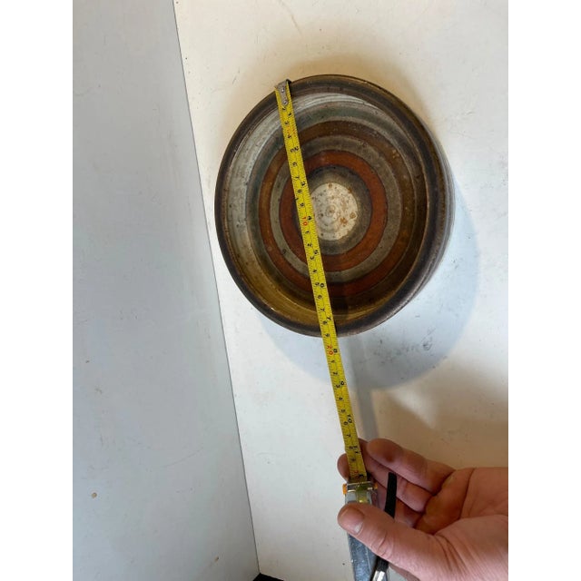 Scandinavian Modern Striped Stoneware, 1970s, Set of 3 For Sale - Image 9 of 17