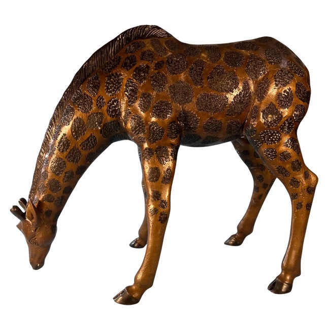 Vintage Bronze Giraffe Sculpture For Sale - Image 14 of 15