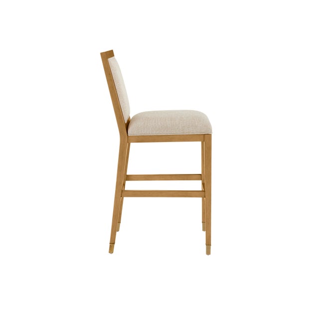 Beige Currey & Company Santos Sea Sand Bar Stool, Liller Malt For Sale - Image 8 of 10