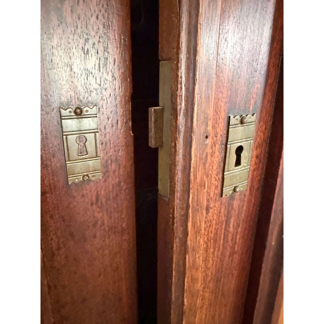 Wood Remodeled Antique Victorian Walnut Armoire Wardrobe - 12 Draws, 10 Shelves For Sale - Image 7 of 10