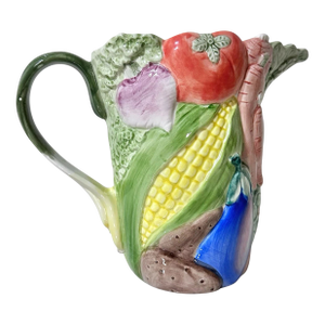 Vintage 1986 Fitz and Floyd Vegetable Garden Ceramic Pitcher