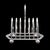 This is an antique toast rack. An English, silver plated breakfast table stand, dating to the Edwardian period, dated...