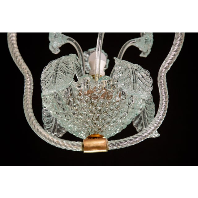 Lights Blue Barovier E Toso Light With Flowers, 1940s For Sale - Image 7 of 11