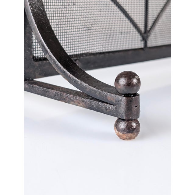 Wrought Iron Spark Fender with Spider Sculpture, 1970s For Sale - Image 17 of 18