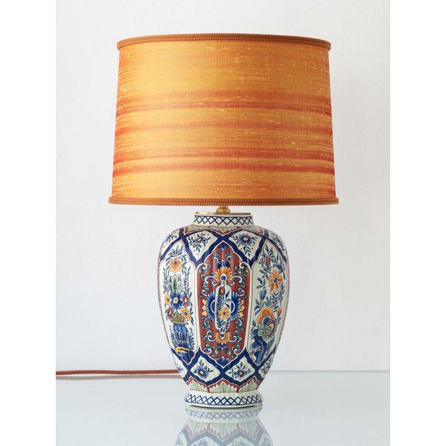 Belgian Polychrome Ceramic Table Lamp from Boch Frères, 1950s For Sale - Image 16 of 16