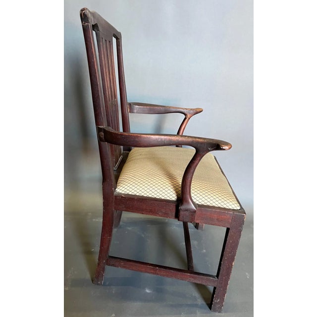 Wood 18th Century British Mahogany Armchair For Sale - Image 7 of 8