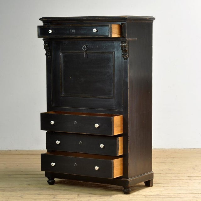 1900 - 1909 Antique Secretary Desk, 1900s For Sale - Image 5 of 16