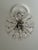 Italian Murano Glass Ball Chandelier with Floral Formed Prisms For Sale - Image 5 of 12