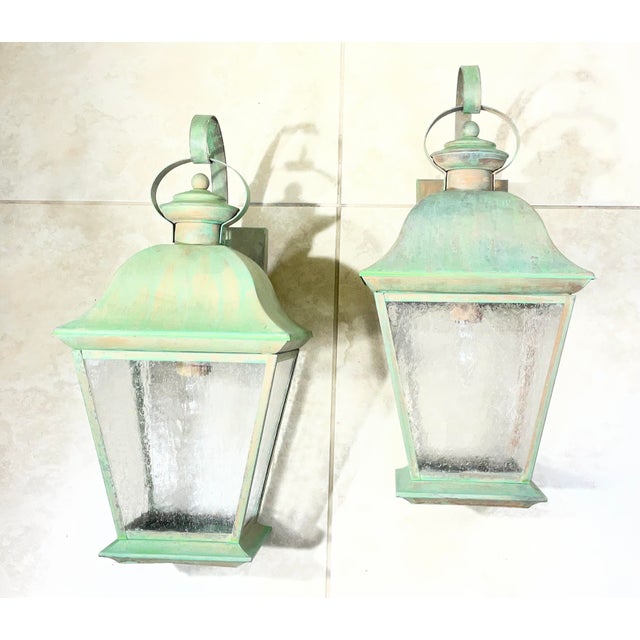 Pair of Vintage Solid Brass Lanterns - Timeless Elegance for Your Home For Sale - Image 18 of 18