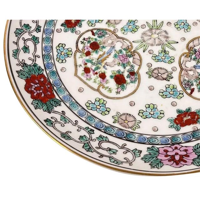 Gold Vintage 11" Hand-Painted "Gold Imari" Japanese Porcelain Charger Plate For Sale - Image 8 of 11