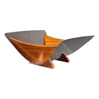 Kalmar Bowl Kalmar in Stainless Steel and Teak from Arthur Salm, 1960s For Sale