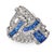 1930s Art Deco 10.00 Carat Diamond Sapphire Platinum Pendant For Sale In Los Angeles - Image 6 of 6