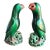 Chinese Import Vintage Antique Ceramic Parrots With Beautiful Green Glaze. 8” Tall. Late 19th Early 20th Century, Approx. Quing Dynasty? For Sale