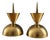 Postmodern Hammered Brass Diabolo Candleholders, 1970s, Set of 2 For Sale