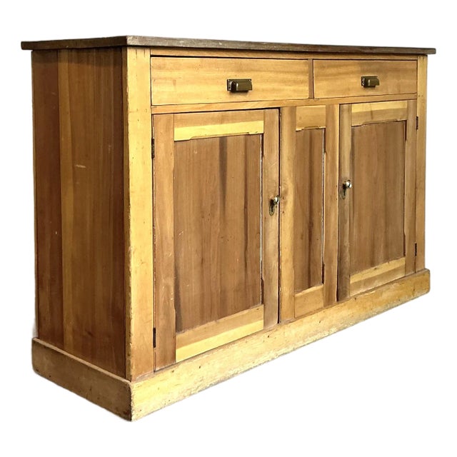 Vintage Boho Pine Sideboard For Sale