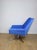 Vintage Jade Series Swivel Lounge Chair with Blue Cornflower Velvet Upholstery, GDR, 1970s For Sale - Image 4 of 11