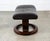 Mid-Century Modern 1960s Mid Century Danish Modern Ottoman Stool Brown Leather Attributed to Ekornes Metal Swivel MCM For Sale - Image 3 of 11