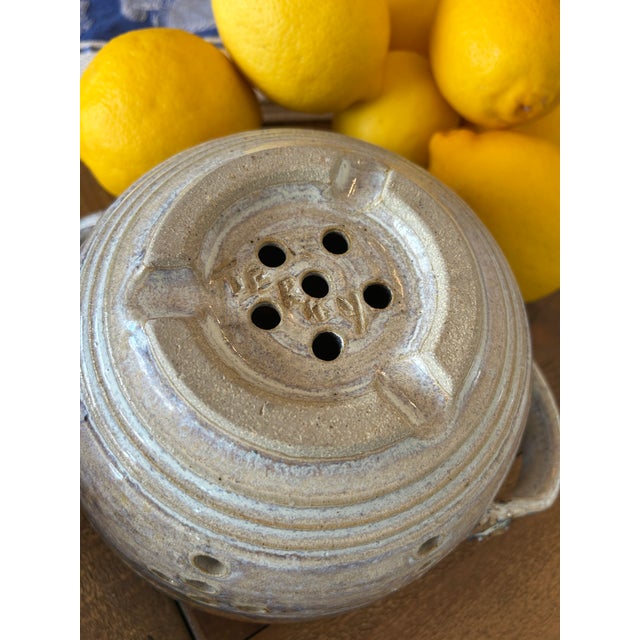 1990s Vintage Handmade Studio Stoneware Colander For Sale - Image 5 of 5