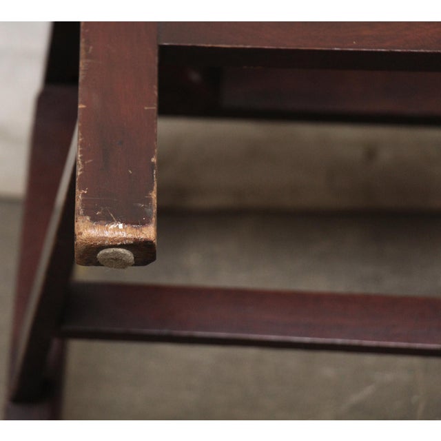 Mid 20th Century Wood Frame Floral Seat Chair For Sale - Image 15 of 15