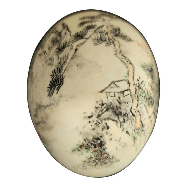 Beautiful Chinese Vintage Hand-Painted Natural Egg For Sale
