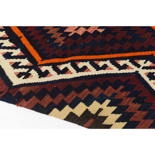 Turkish 1950s Long Anatolian Flatweave Kilim Runner For Sale - Image 3 of 10