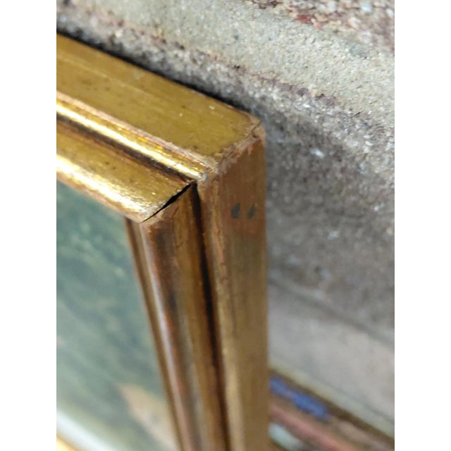 Framed Oil on Board of H. Rossler's "Landscape and Buildings Exterior View" For Sale In Greensboro - Image 6 of 10