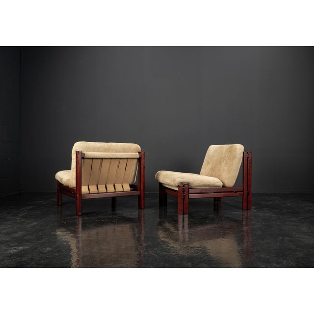 Brutalist Lounge Chairs in Pine and Leather by Carl Straub, 1960s, Set of 5 For Sale - Image 18 of 18