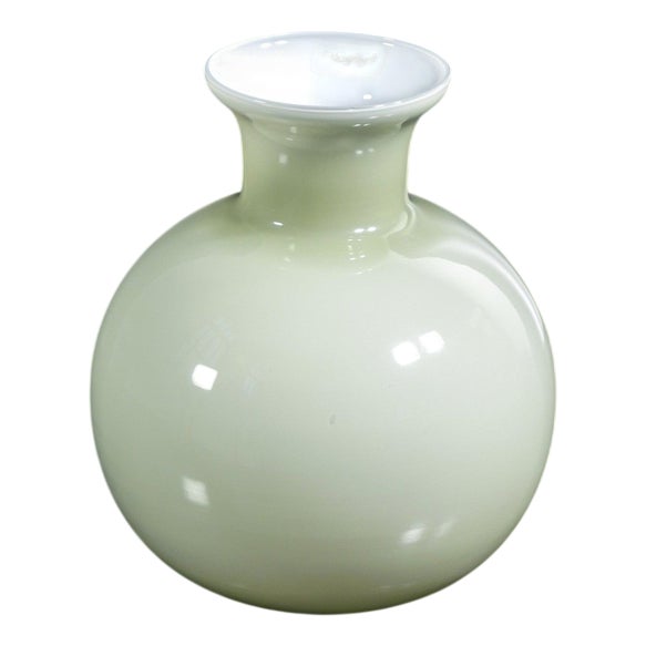 Opal Blown Glass Vase from VeArt For Sale
